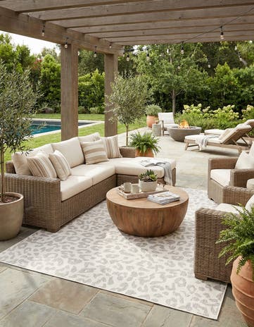 9' x 12' Easy-Clean Safari Indoor / Outdoor Rug