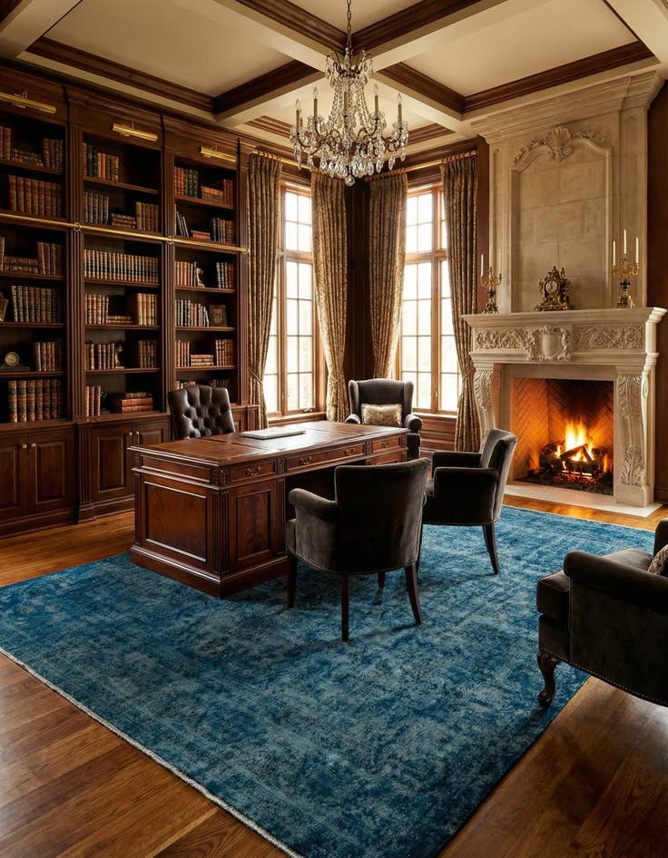 Detail image of 9' 5 x 12' 8 Vintage Royal Wool Rug