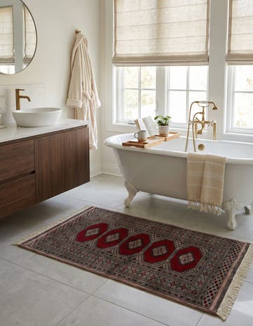 3' 1 x 4' 9 Hand Knotted Bokhara Oriental Wool Rug
