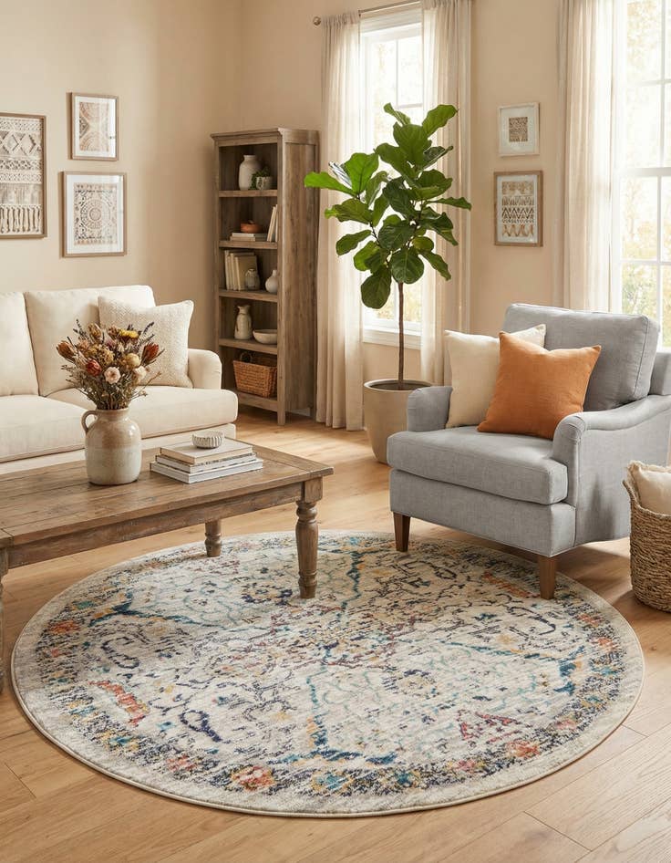 Detail image of 4' x 4' Lola Round Rug