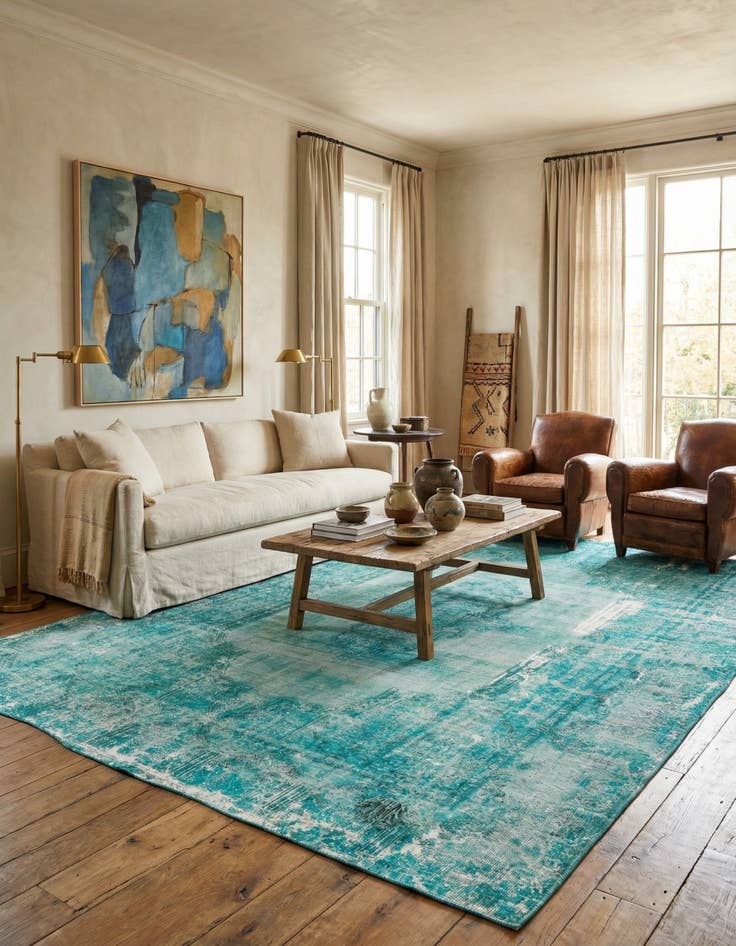 Detail image of 9' 6 x 12' 6  Hand Knotted Ultra Vintage Persian Wool Rug