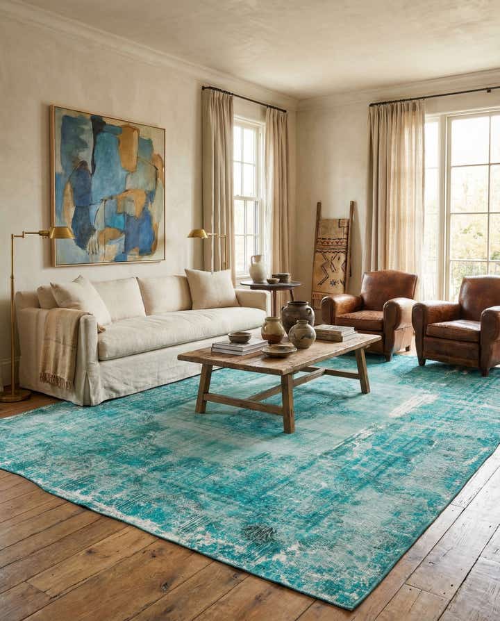 9' 6 x 12' 6 Hand Knotted Ultra Vintage Persian Wool Rug