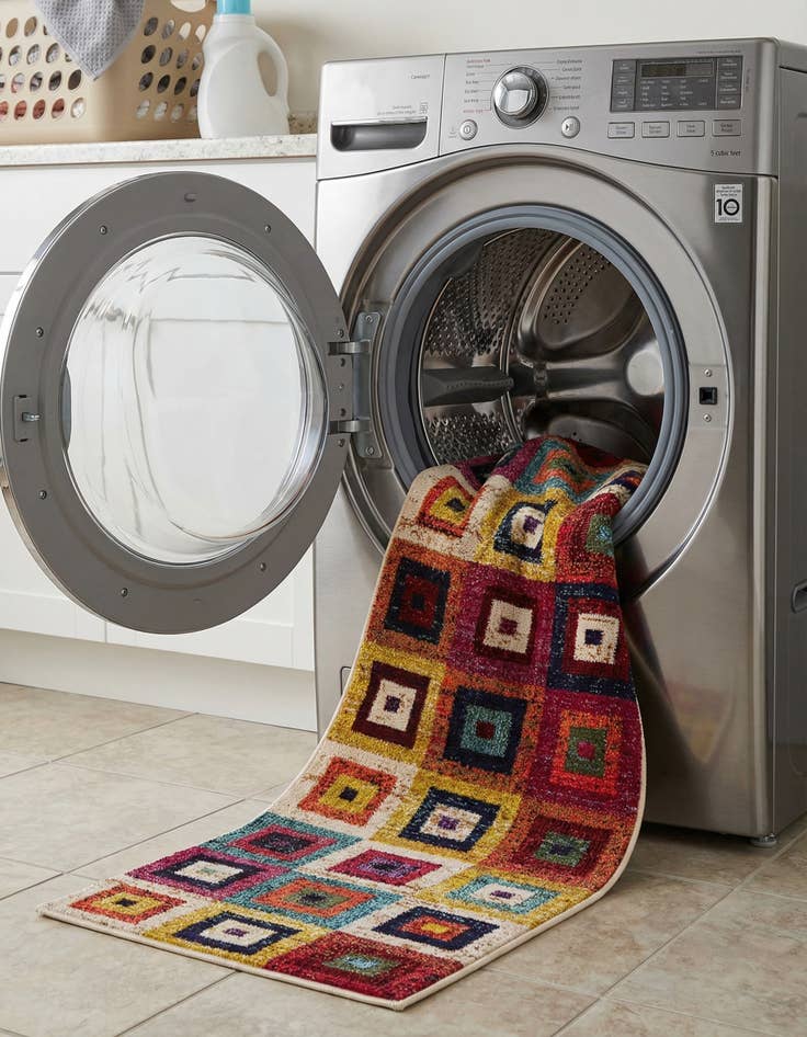 Detail image of  2' 2 x 6' 9  Washable Hyacinth Runner Rug