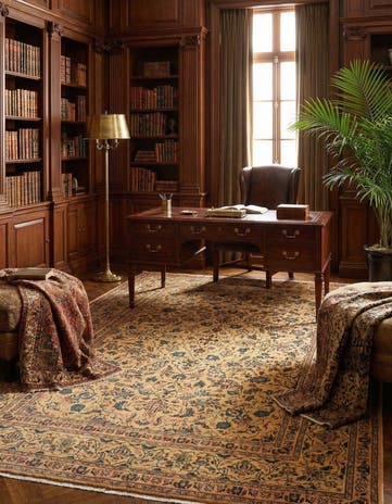 6' 2 x 9' 2 Kashan Rug