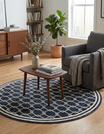 Jill Zarin 4' x 4' Metropolitan Uptown Round Rug