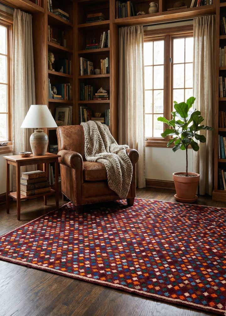 6' 4 x 7' 10 Hand Knotted Balouch Wool Rug