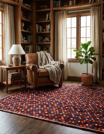 6' 4 x 7' 10 Hand Knotted Balouch Wool Rug