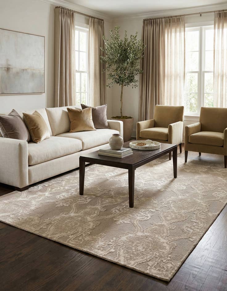 Detail image of 5' 10 x 8' 10  Hand Knotted Luna Rug