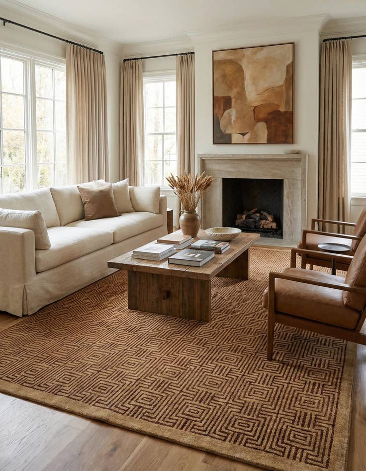 Detail image of 5' 6 x 8' 2 Juma Wool Rug