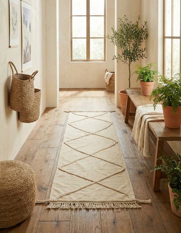2' 6 x 8' 5 Hand Knotted Moroccan Wool Runner Rug