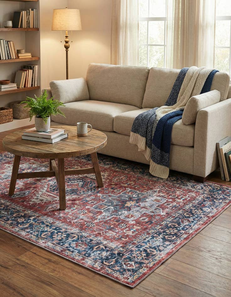 Detail image of 4' x 6'  Washable Yara Rug