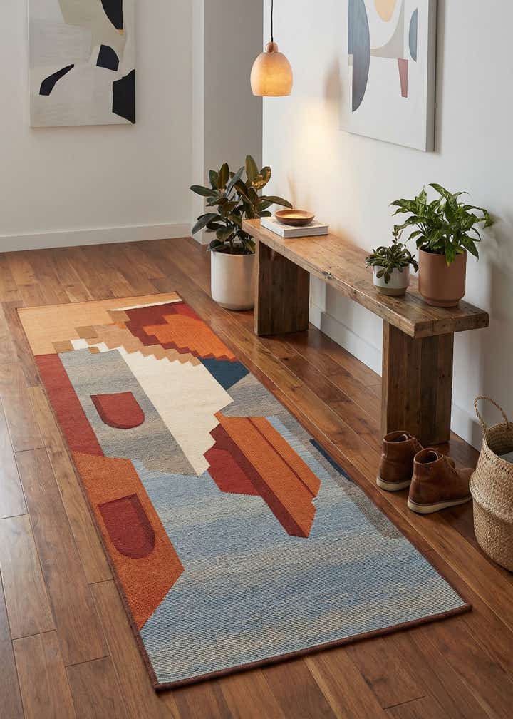 2' x 5' Easy-Clean Modern Indoor / Outdoor Runner Rug