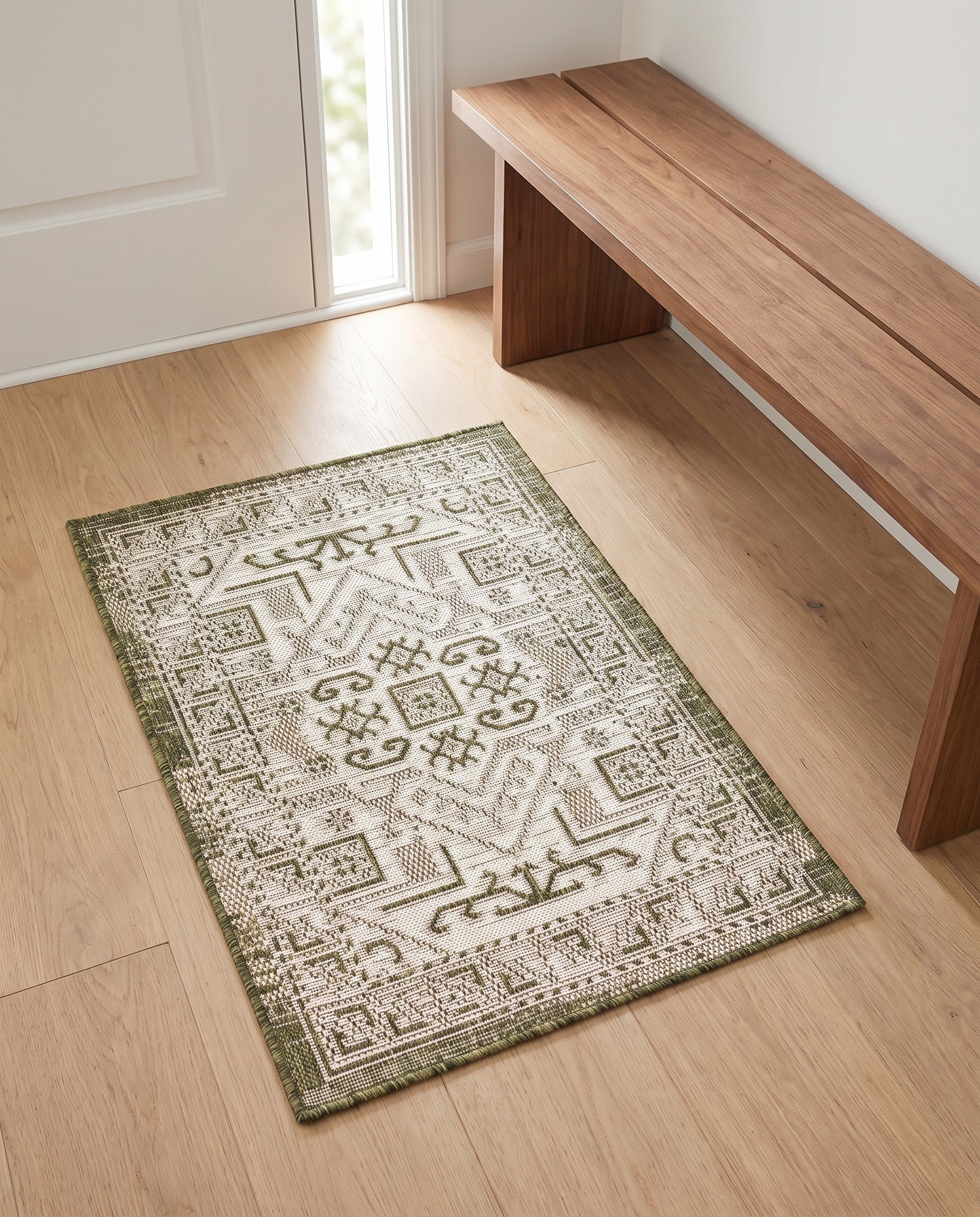 2' x 3' Easy-Clean Aztec Indoor / Outdoor Rug