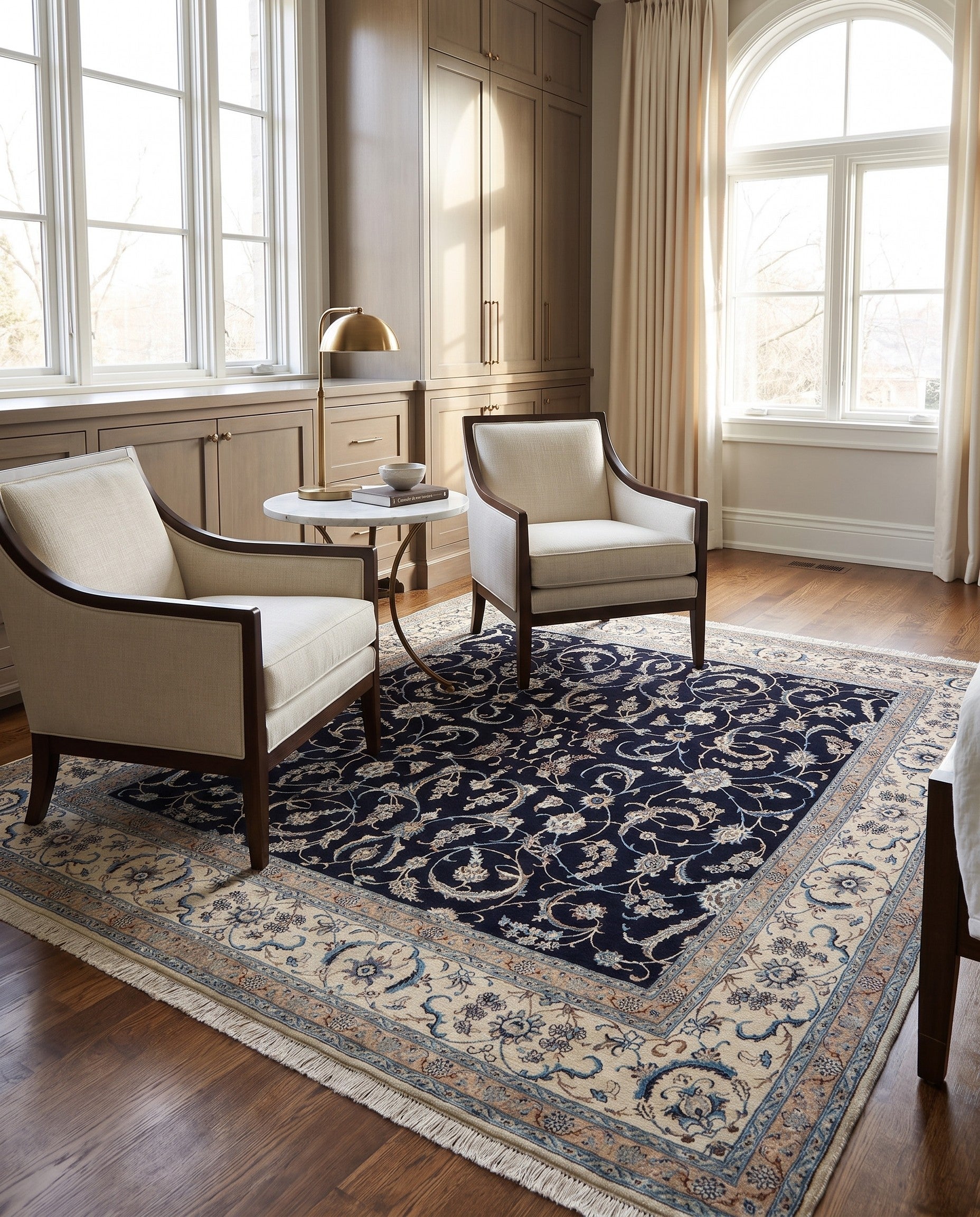 8' 1 x 8' 3 Hand Knotted Nain Rug