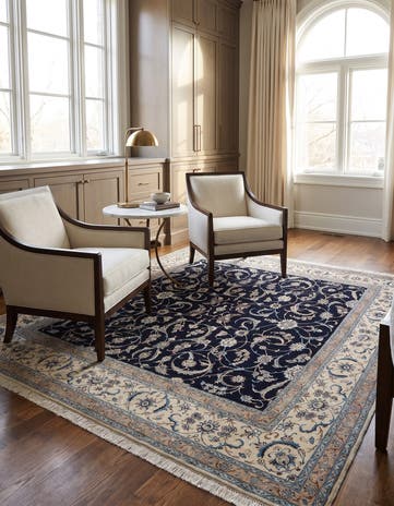 8' 1 x 8' 3 Hand Knotted Nain Rug