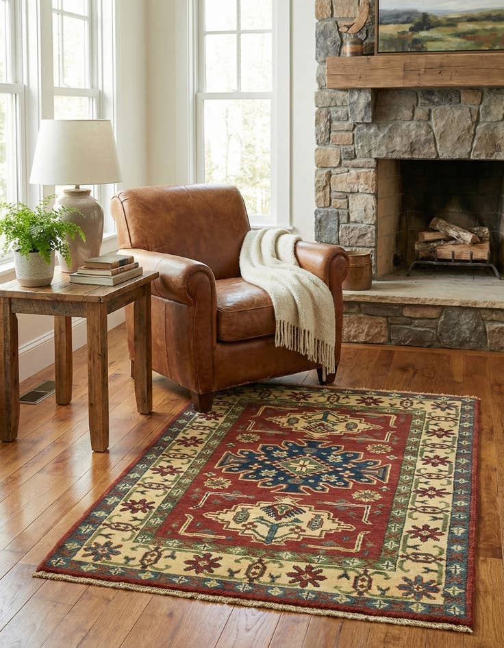 Detail image of 2' 9 x 4' 1  Hand Knotted Kazak Rug