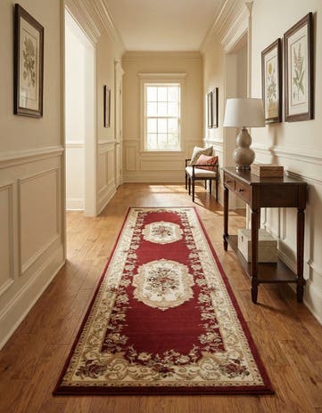 Red Chateau Runner Rug