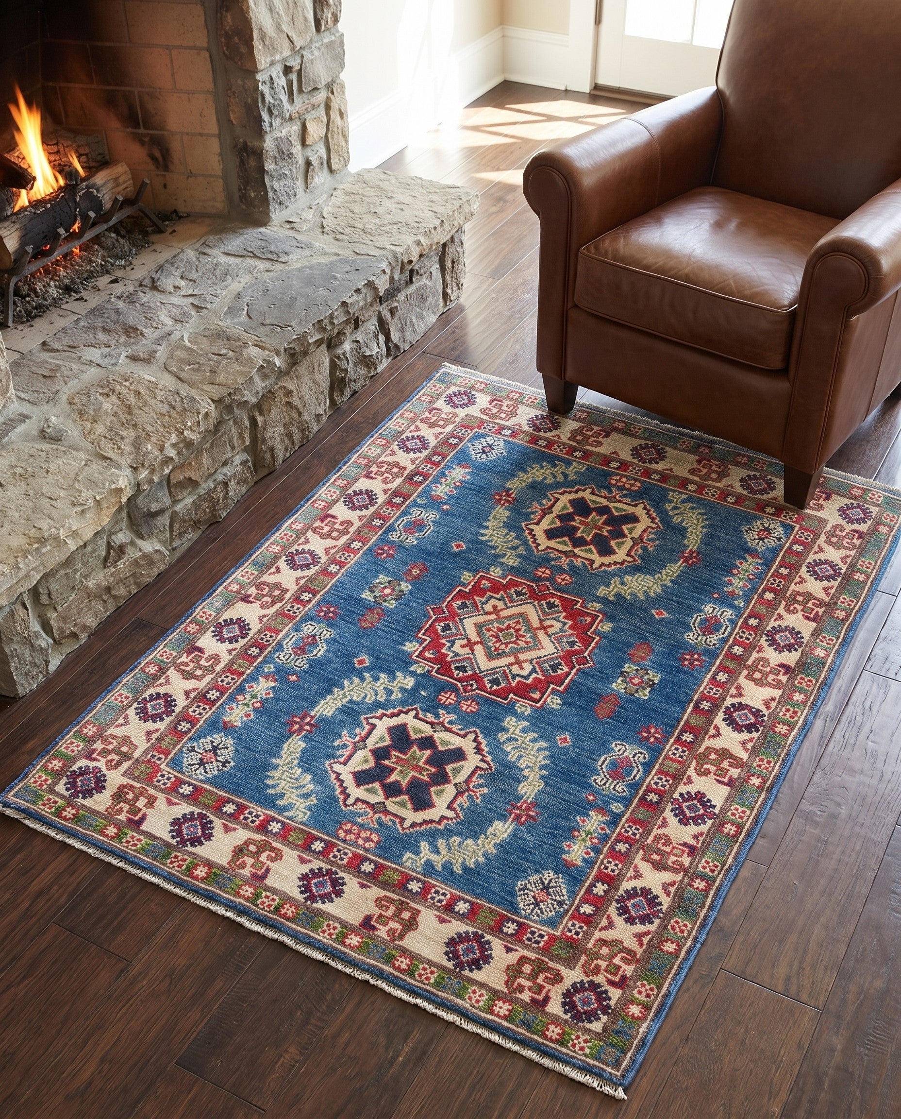 2' 10 x 3' 11 Hand Knotted Kazak Rug