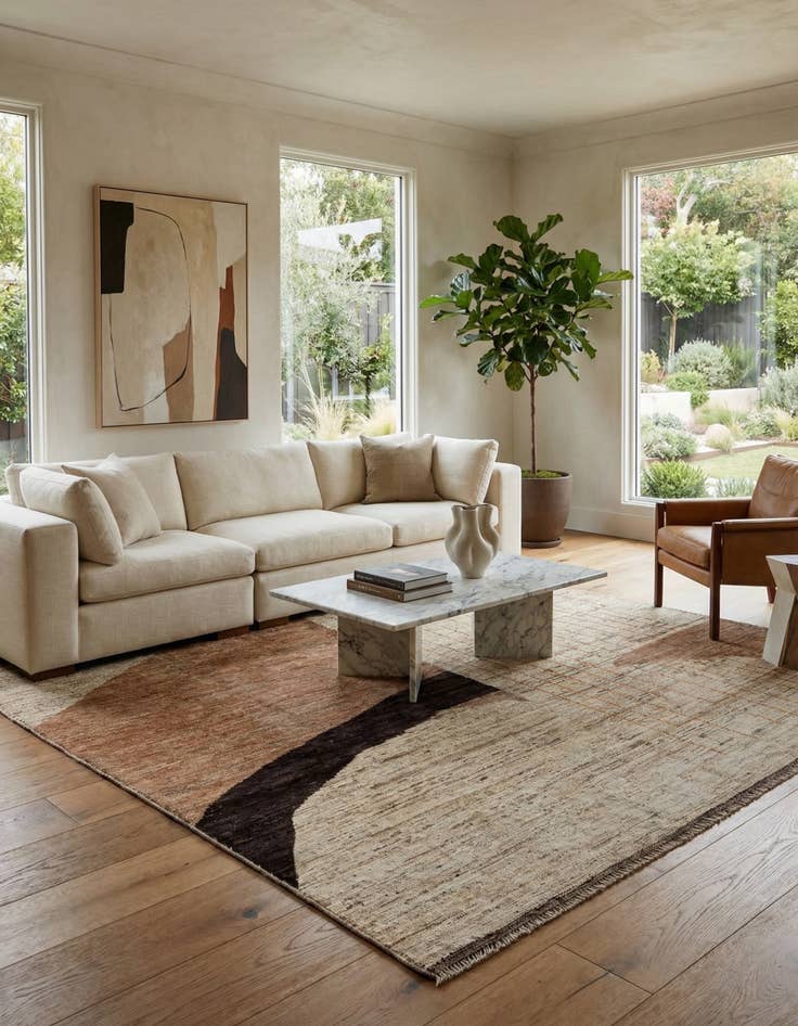 Detail image of 8' 7 x 9' 8 Hand Knotted Darya Wool Rug