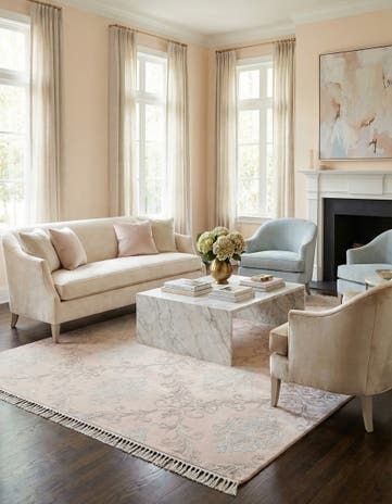 6' 9 x 9' 6 Hand Knotted Darya Wool Rug