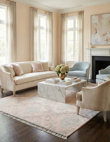 6' 9 x 9' 6 Hand Knotted Darya Wool Rug