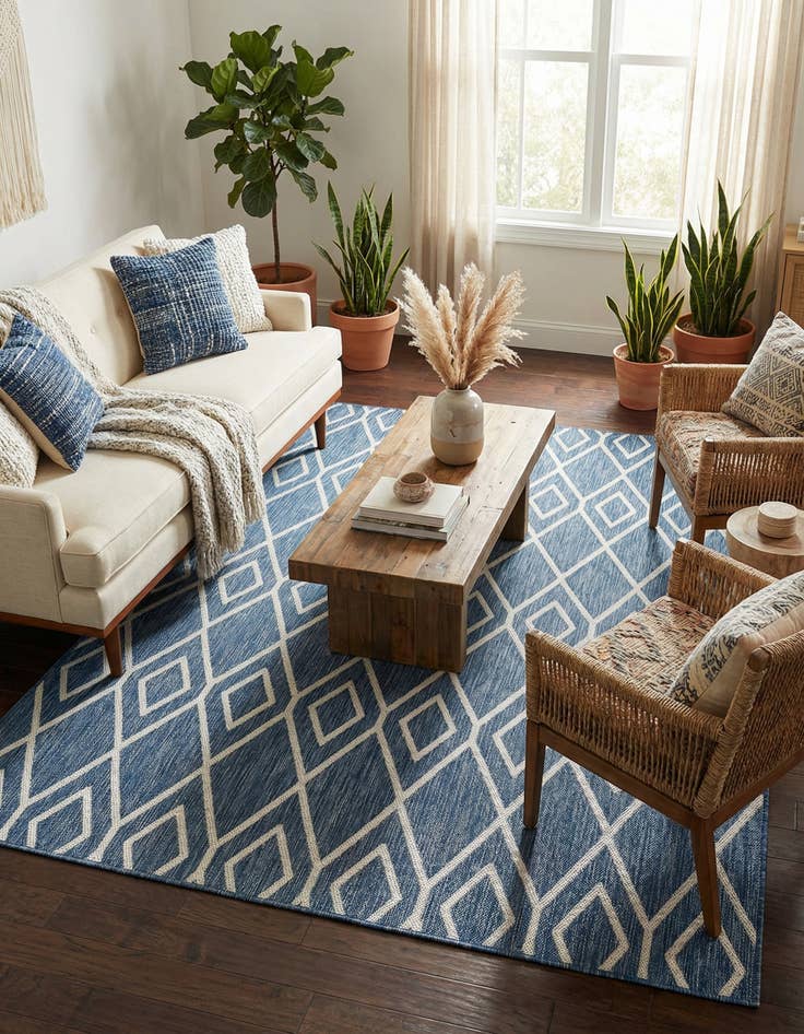 Detail image of 6' x 9' Easy-Clean Jill Zarin Turks and Caicos Indoor / Outdoor Rug