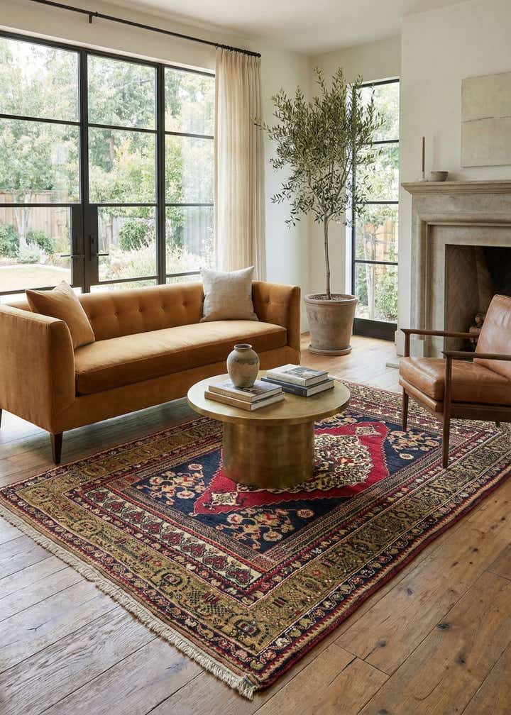 4' 1 x 6' 8 Hand Knotted Anatolian Wool Rug