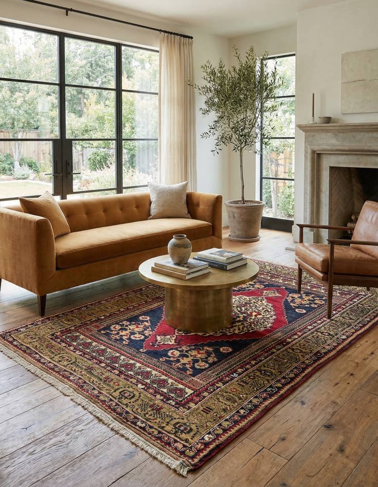 Detail image of 4' 1 x 6' 8 Hand Knotted Anatolian Wool Rug