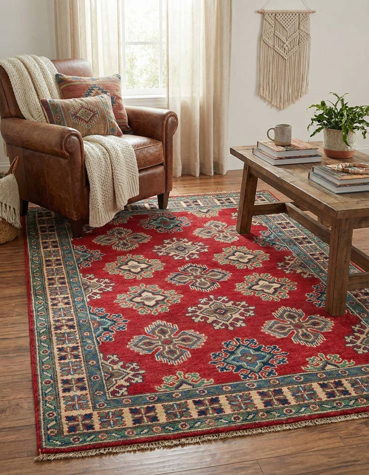 Detail image of 3' 5 x 5' 2  Hand Knotted Kazak Rug