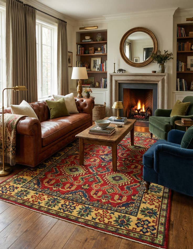 Detail image of  5' x 6' 9  Hand Knotted Kazak Rug