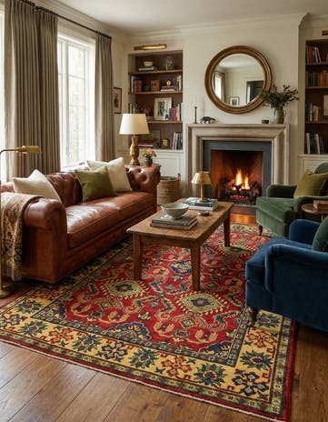 5' x 6' 9 Hand Knotted Kazak Rug