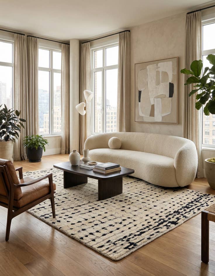 Detail image of 5' 6 x 7' 11  Hand Knotted Darya Wool Rug