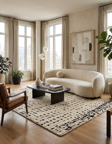 5' 6 x 7' 11 Hand Knotted Darya Wool Rug