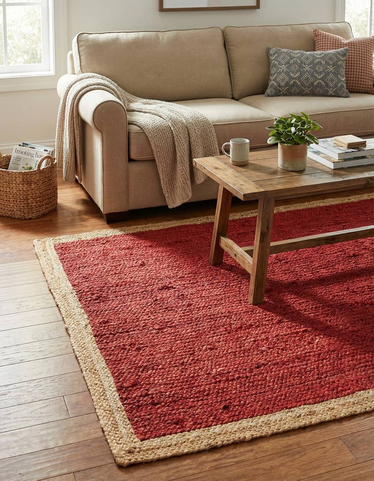 Detail image of 3' 3 x 5' 3  Hand Braided Jute Rug