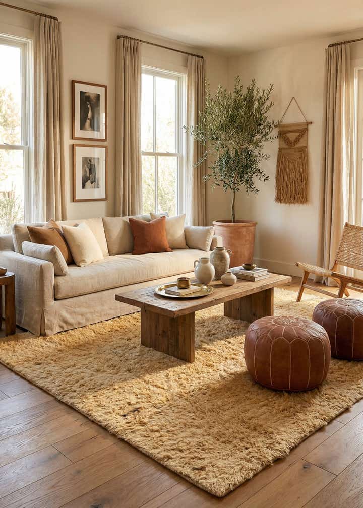 9' 8 x 10' Hand Knotted Moroccan Wool Square Rug