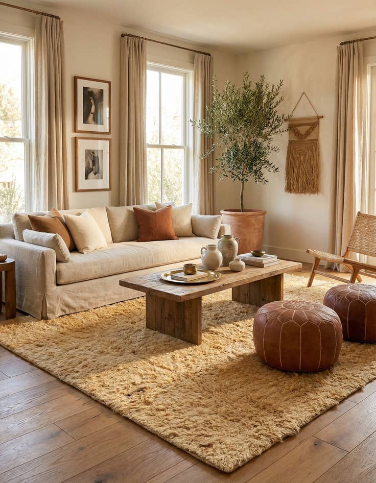 Detail image of  9' 8 x 10'  Hand Knotted Moroccan Wool Square Rug