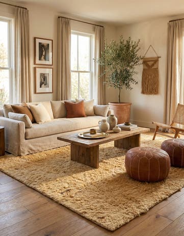 9' 8 x 10' Hand Knotted Moroccan Wool Square Rug
