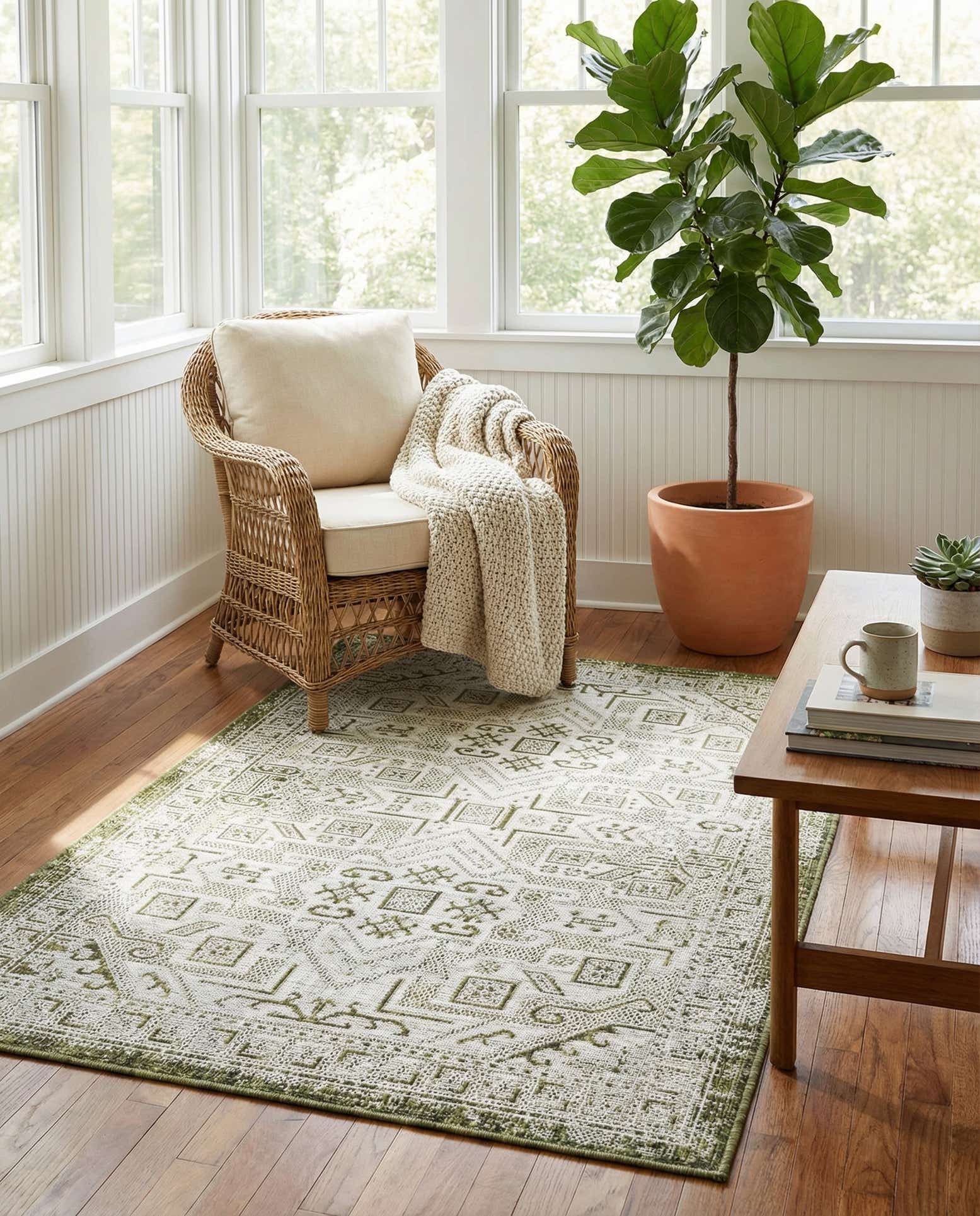 3' x 5' 3 Easy-Clean Aztec Indoor / Outdoor Rug