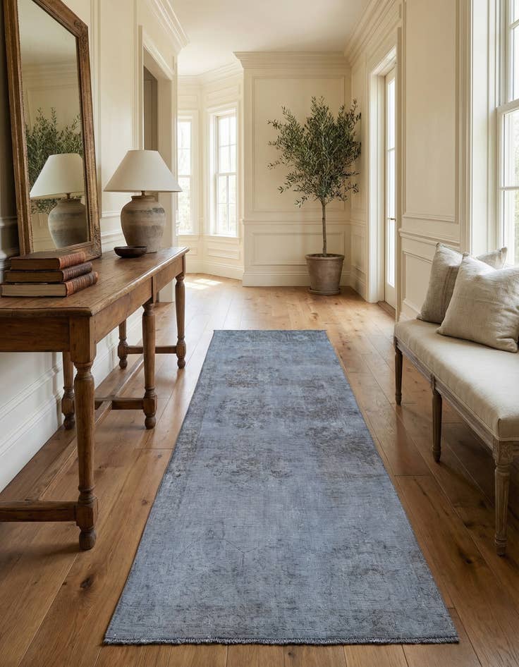 Detail image of 3' 6 x 10' 6  Hand Knotted Ultra Vintage Persian Wool Runner Rug