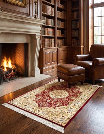 3' 3 x 4' 10 Ghom Silk Rug