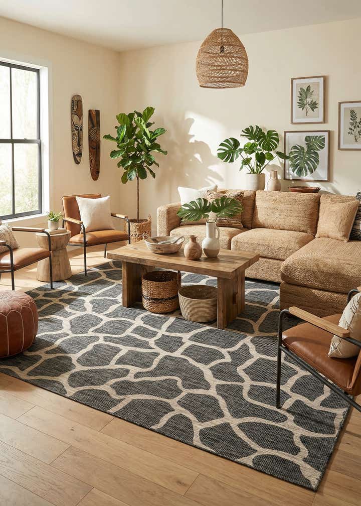 7' 10 x 11' Easy-Clean Safari Indoor / Outdoor Rug