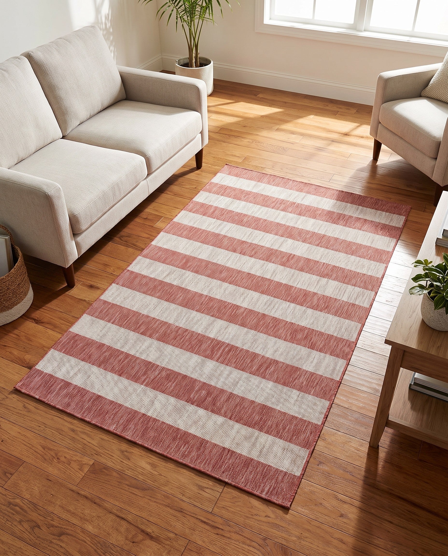 4' x 6' Easy-Clean Ribbon Indoor / Outdoor Rug
