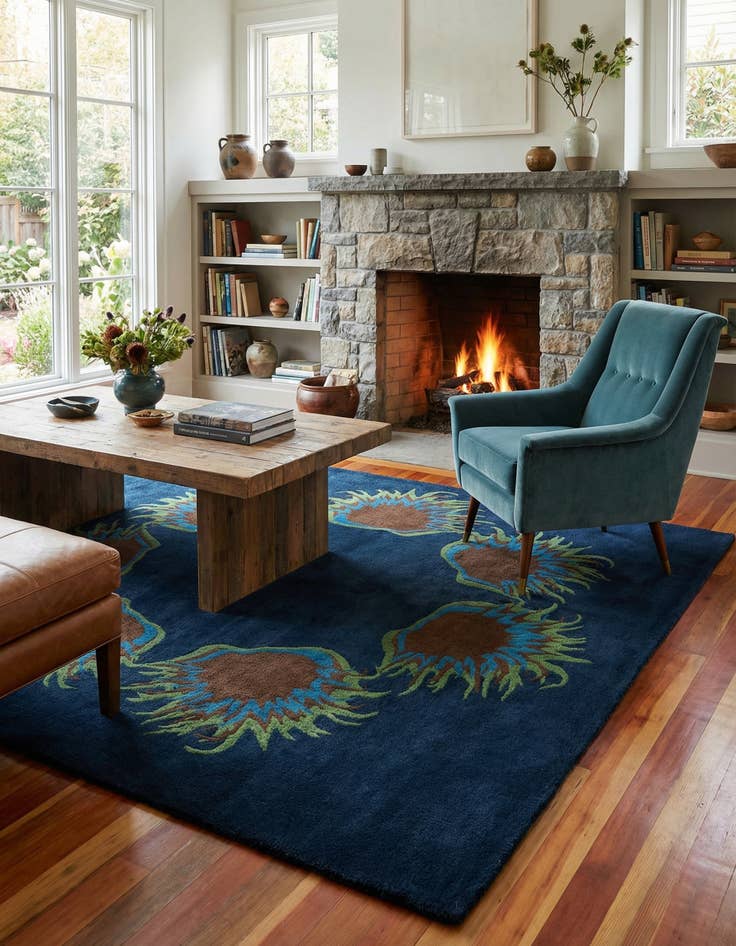 Detail image of 7' 6 x 7' 6 Agra Square Rug