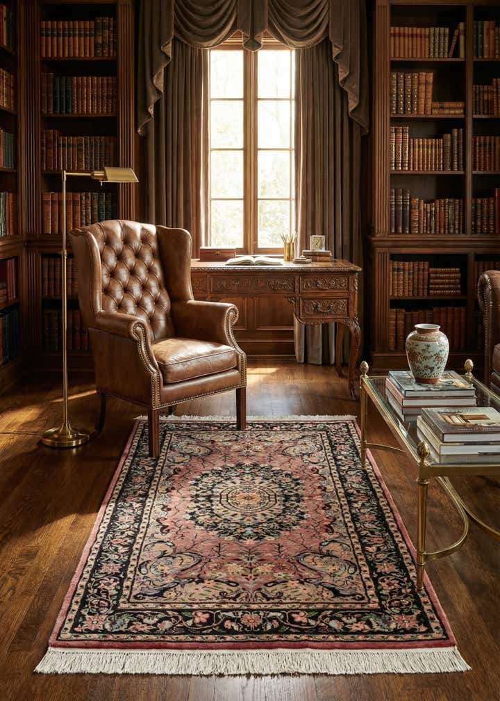 3' 1 x 5' 2 Hand Knotted Kashmir Oriental Rug