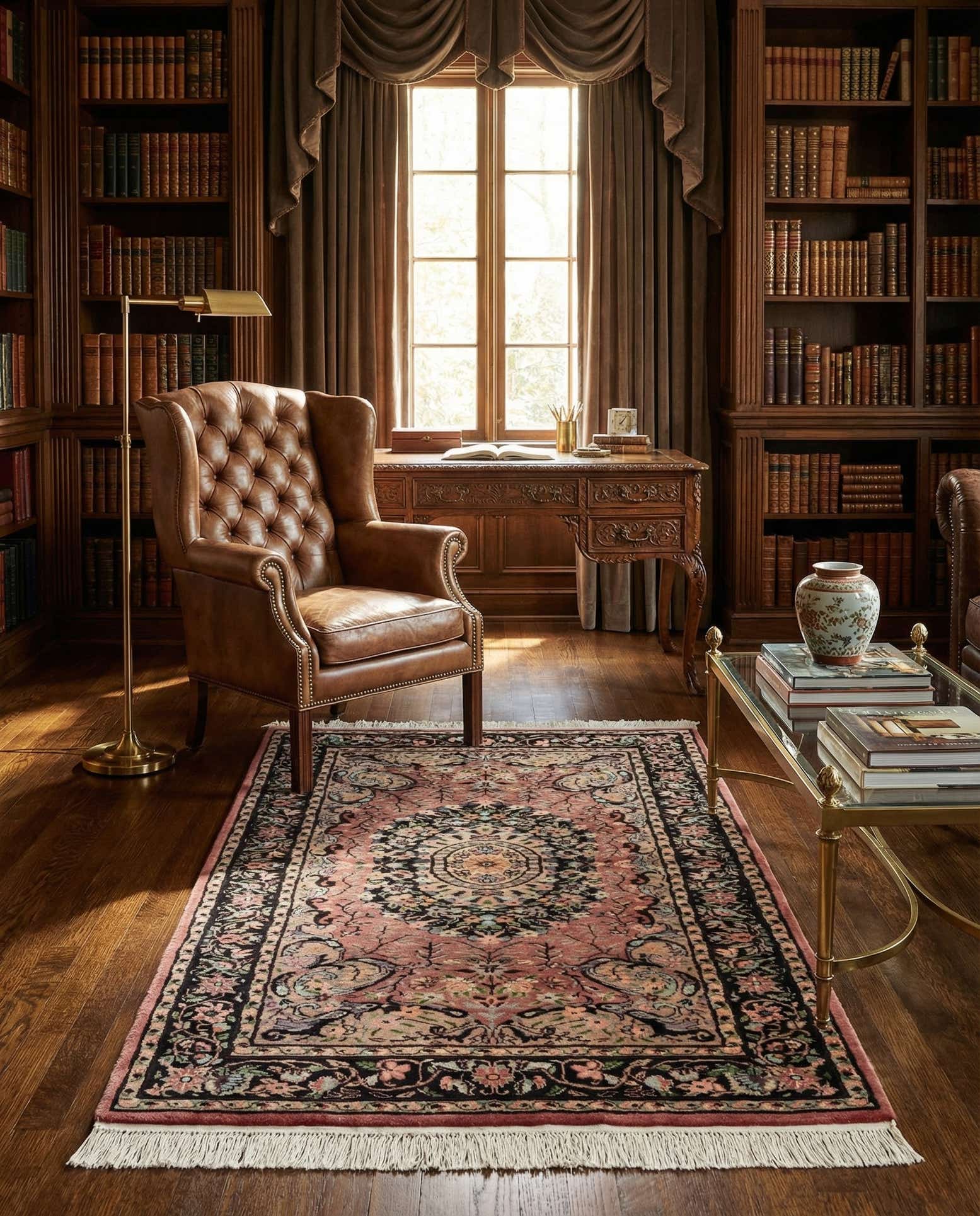3' 1 x 5' 2 Hand Knotted Kashmir Oriental Rug