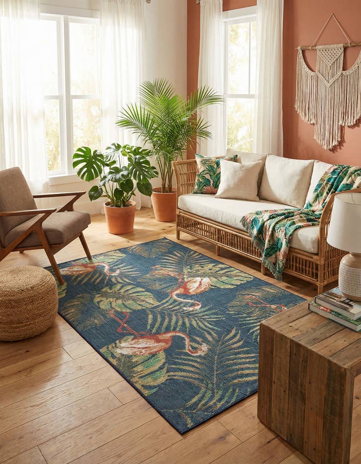 Detail image of  6' x 9'  Washable Baja Indoor / Outdoor Rug