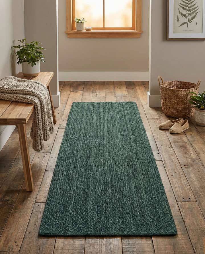 2' x 6' 1 Handmade Braided Jute Runner Rug