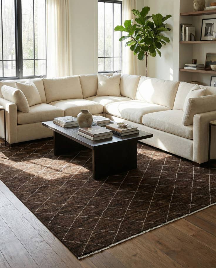 Detail image of 10' x 13' Hand Knotted Moroccan Wool Rug