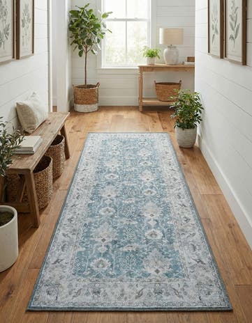 2' x 5' 1 Washable Timeless Runner Rug