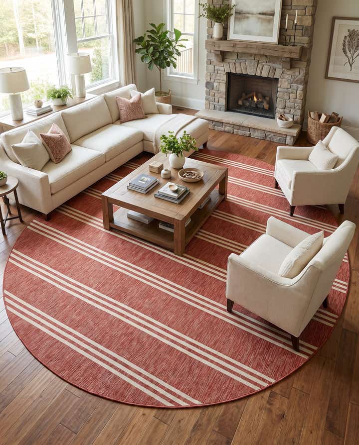 13' x 13' Easy-Clean Jill Zarin Anguilla Indoor / Outdoor Round Rug